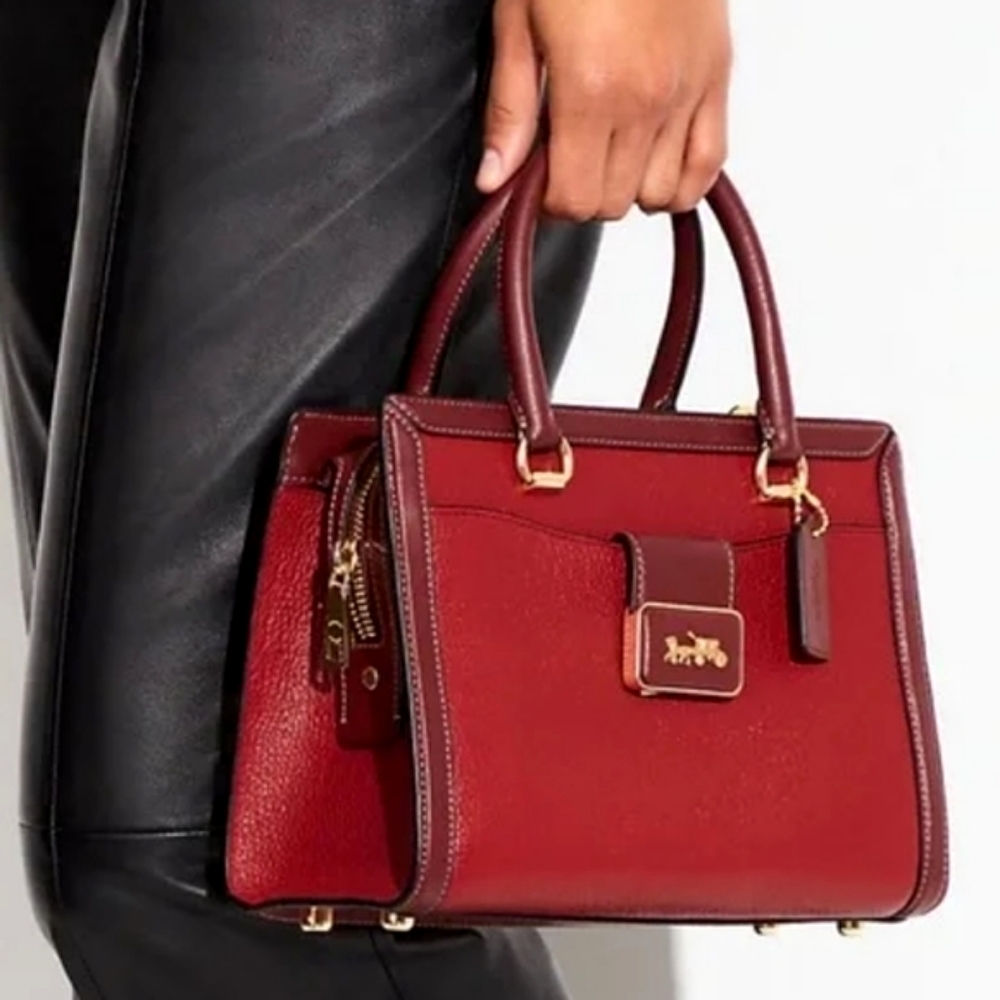 ❣️❣️ COACH Grace Carryall in Red Apple Colorblock